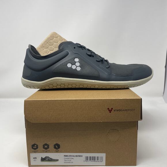 Vivo barefoot Other - NWB Vivo Barefoot Primus Lite lll All Weather Shoes 15 Mens Charcoal Training